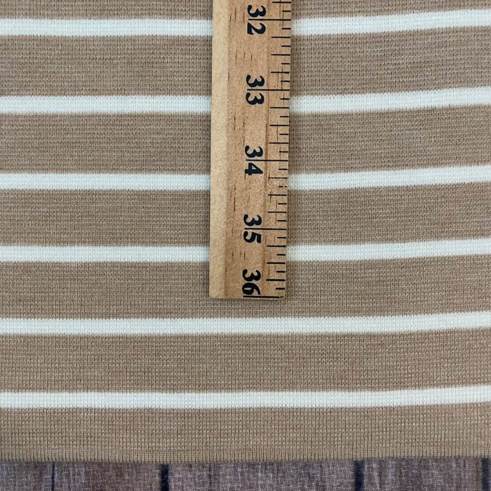 Vineyard Vines Tan White Stripe Merino Wool Sweater Dress - Picture 7 of 12